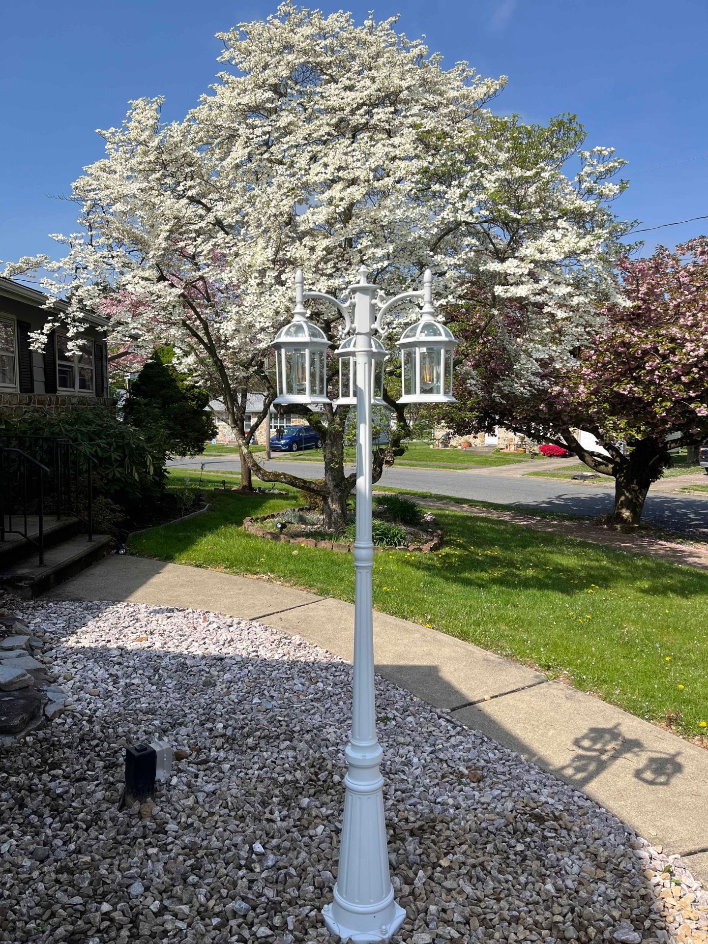 Post lantern installation